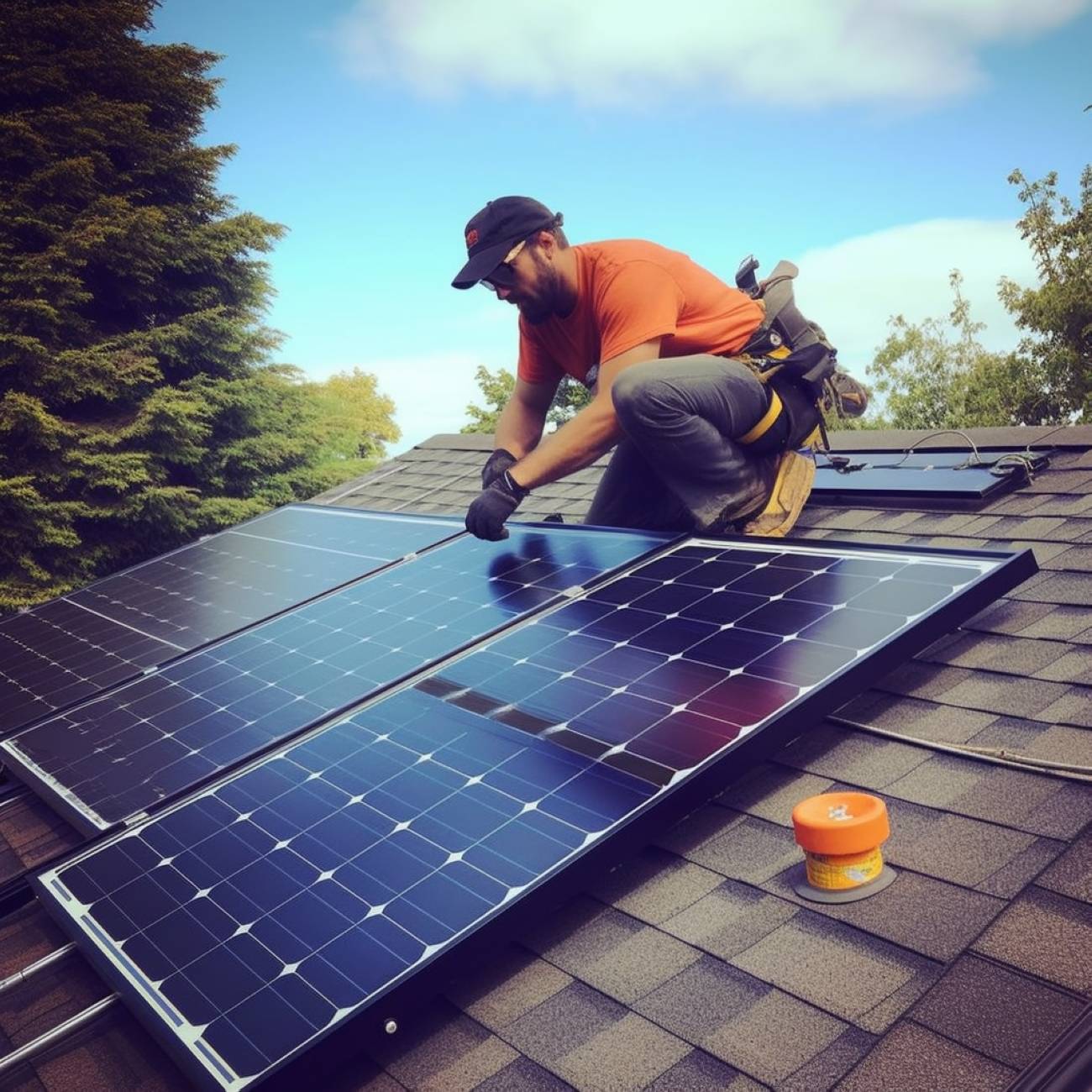 installation panneaux solaires sur le toit