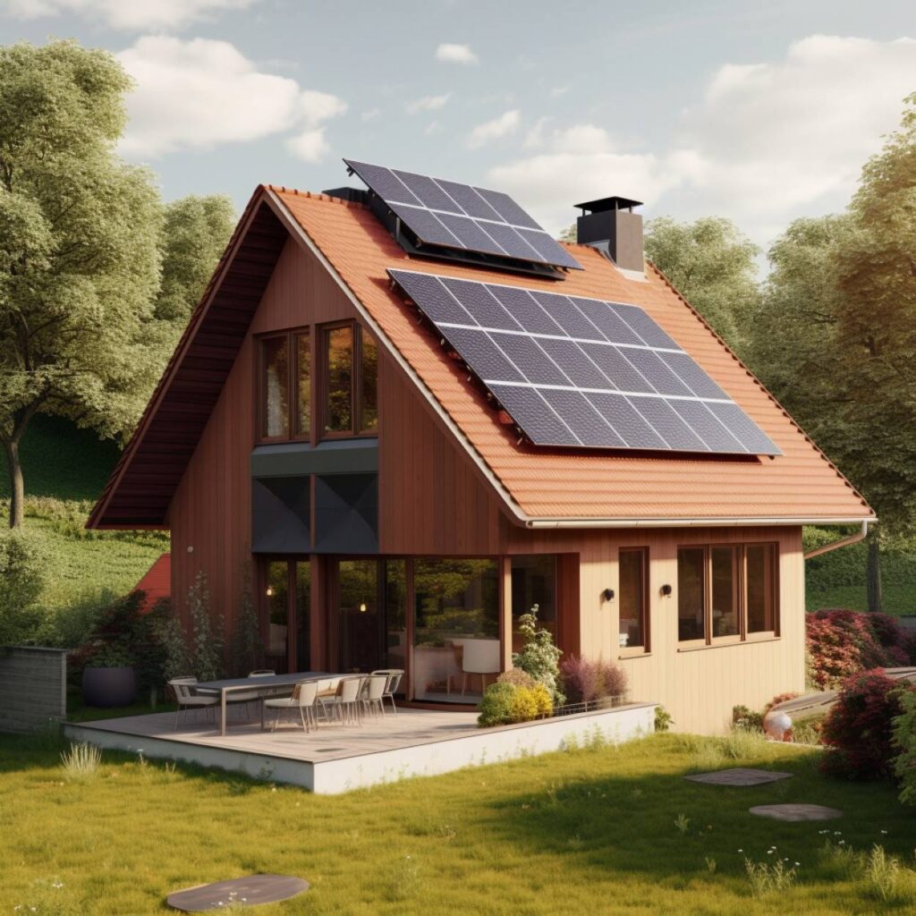panneaux solaires traditionnels sur maison