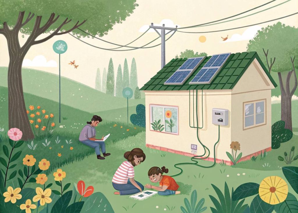 a-family-using-solar-powered-devices-in-a-green-ga