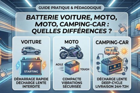 Batterie voiture, moto, camping-car : quelles différences ?
